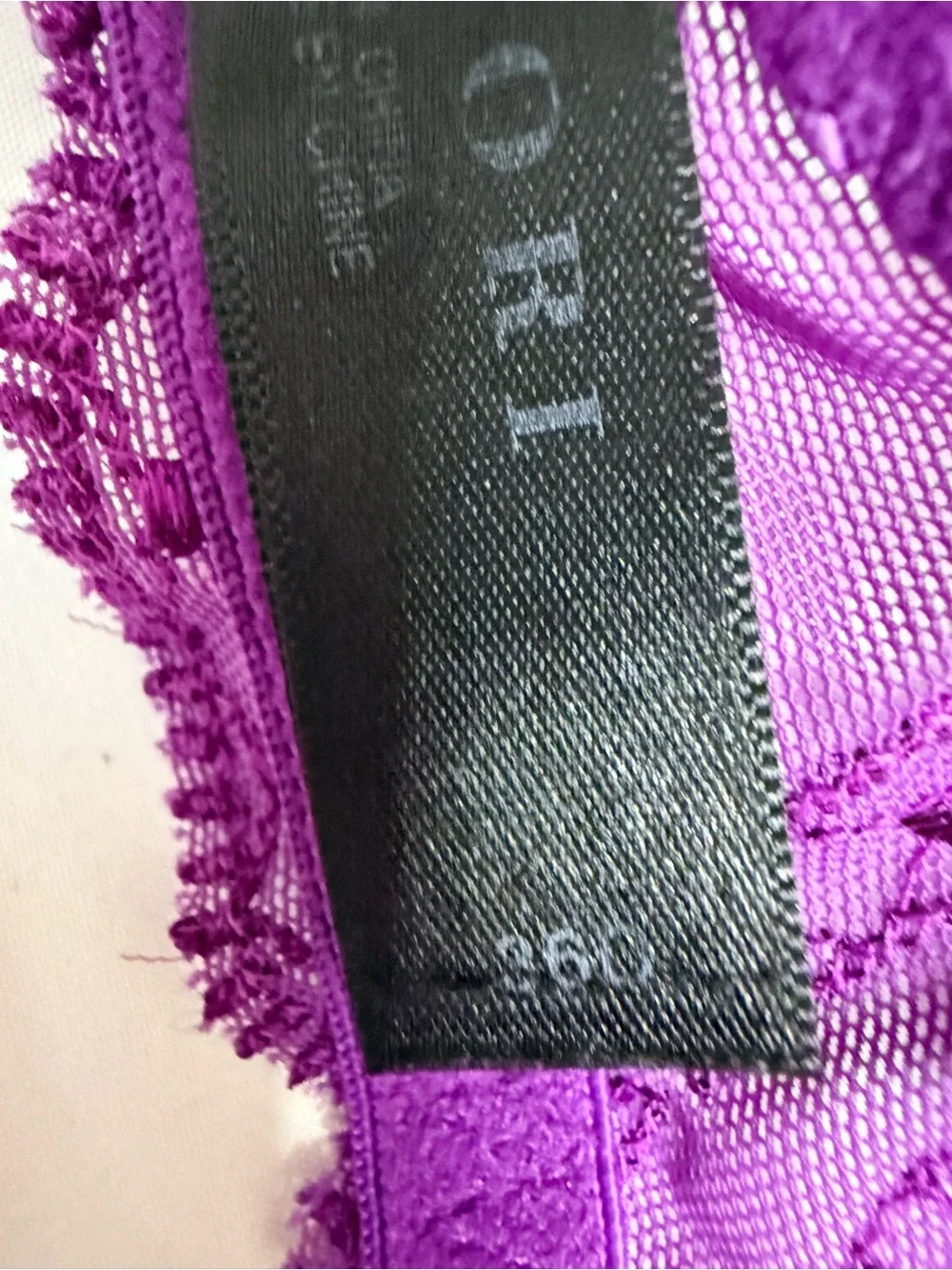 Zara Purple Lace-Trim Push-Up Bra